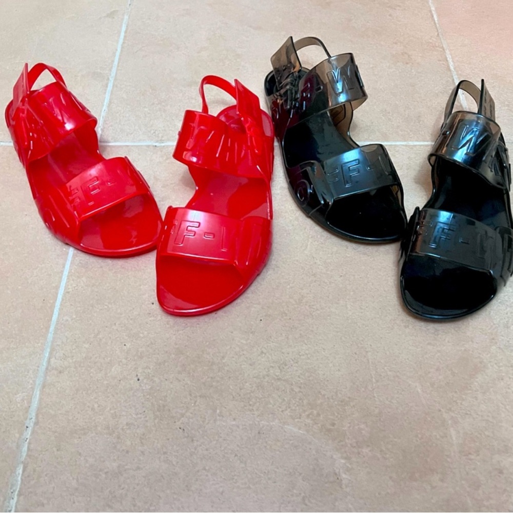Off White Jelly Sandals 2 pair!
